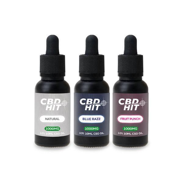 CBD Hit 1000mg CBD Flavoured Oil 10ml - remedykartelcbd1stop