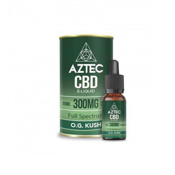Aztec CBD 300mg CBD Vaping Liquid 10ml (50PG/50VG) - remedykartelcbd1stop