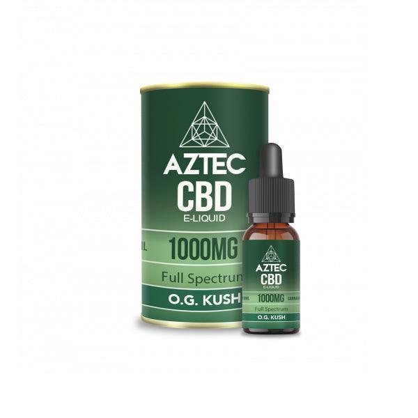 Aztec CBD 1000mg CBD Vaping Liquid 10ml (50PG/50VG) - remedykartelcbd1stop
