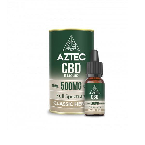 Aztec CBD 500mg CBD Vaping Liquid 10ml (50PG/50VG) - remedykartelcbd1stop