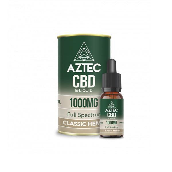 Aztec CBD 1000mg CBD Vaping Liquid 10ml (50PG/50VG) - remedykartelcbd1stop