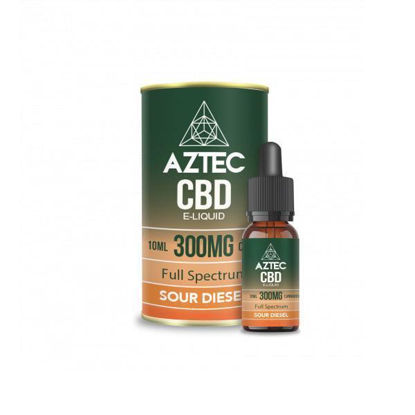 Aztec CBD 300mg CBD Vaping Liquid 10ml (50PG/50VG) - remedykartelcbd1stop