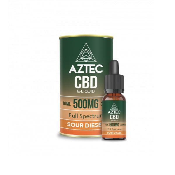 Aztec CBD 500mg CBD Vaping Liquid 10ml (50PG/50VG) - remedykartelcbd1stop