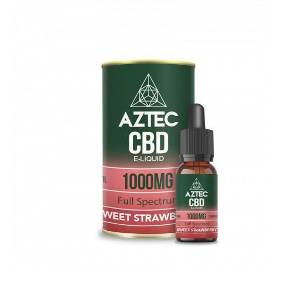 Aztec CBD 1000mg CBD Vaping Liquid 10ml (50PG/50VG) - remedykartelcbd1stop