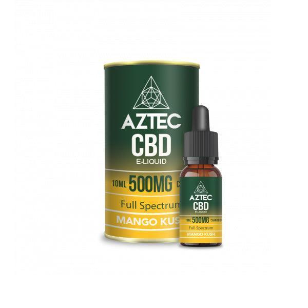 Aztec CBD 500mg CBD Vaping Liquid 10ml (50PG/50VG) - remedykartelcbd1stop