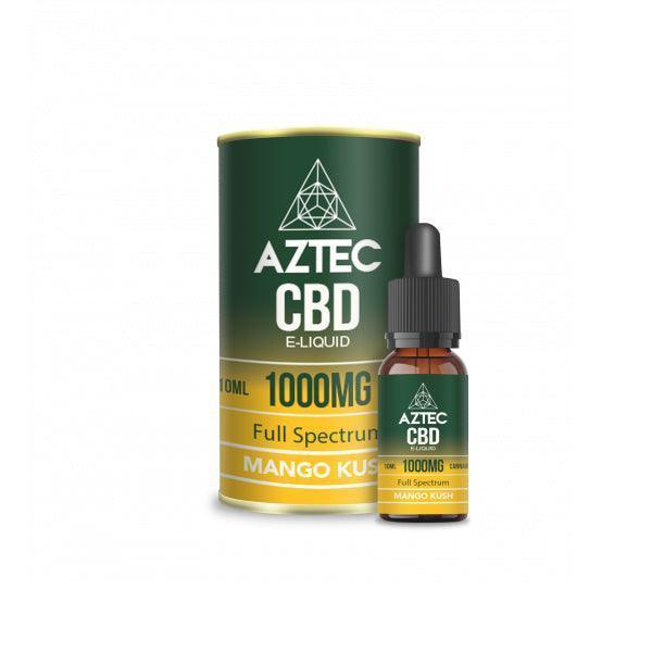 Aztec CBD 1000mg CBD Vaping Liquid 10ml (50PG/50VG) - remedykartelcbd1stop