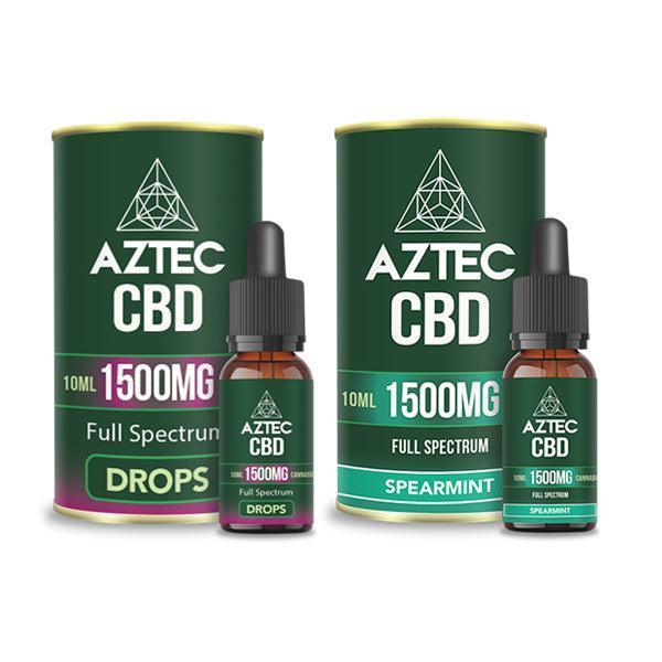 Aztec CBD Full Spectrum Hemp Oil 1500mg CBD 10ml - remedykartelcbd1stop
