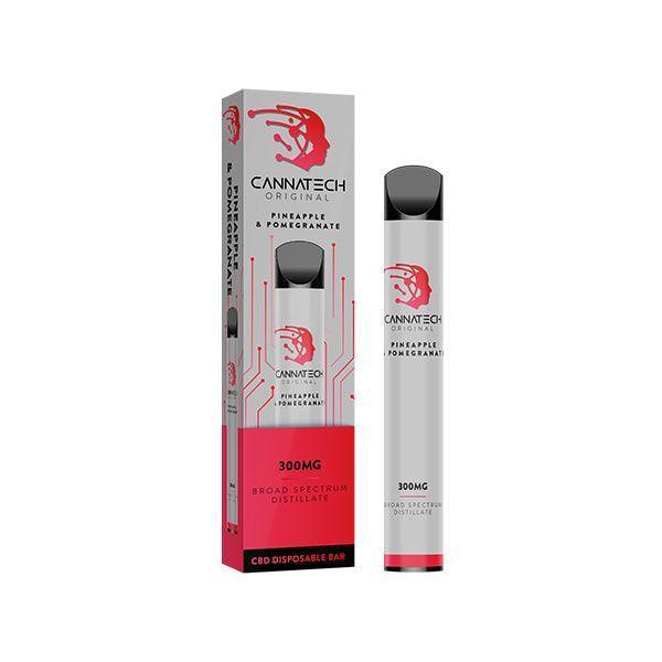 Cannatech 300mg CBD Disposable Bar Vape Device 600 Puffs - remedykartelcbd1stop