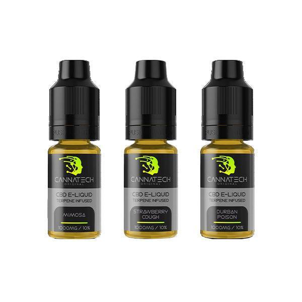 Cannatech 1000mg Terpene Infused CBD E-liquid 10ml (70PG/30VG) - remedykartelcbd1stop