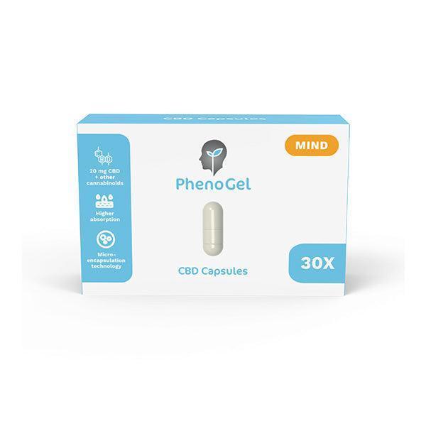 PhenoGel Mind 600mg CBD Capsules - 30 Caps - remedykartelcbd1stop