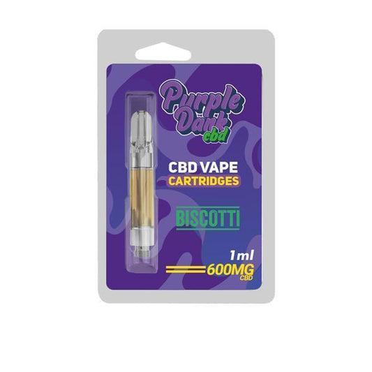 Purple Dabz CBD Vape Cartridges 300 & 600 MG - Biscotti - remedykartelcbd1stop