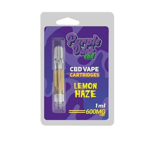 Purple Dabz CBD Vape Cartridges 300 & 600 MG - Lemon Haze - remedykartelcbd1stop