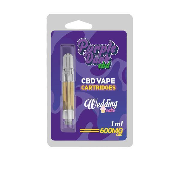 Purple Dabz CBD Vape Cartridges 300 & 600 MG - Wedding Cake - remedykartelcbd1stop