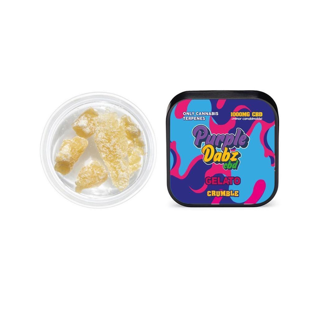 Purple Dabz by Purple Dank 1000mg CBD Crumble - Gelato - remedykartelcbd1stop