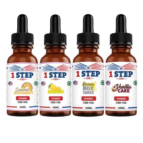 1 Step CBD 500mg CBD Flavoured Oil 30ml (BUY 1 GET 1 FREE) - remedykartelcbd1stop