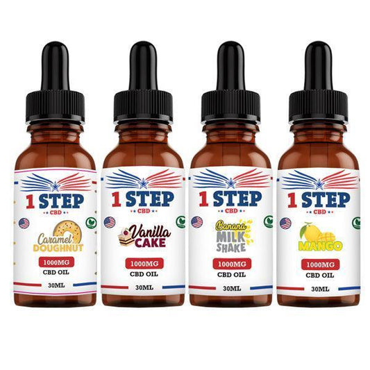 1 Step CBD 1000mg CBD Flavoured Oil 30ml (BUY 1 GET 1 FREE) - remedykartelcbd1stop