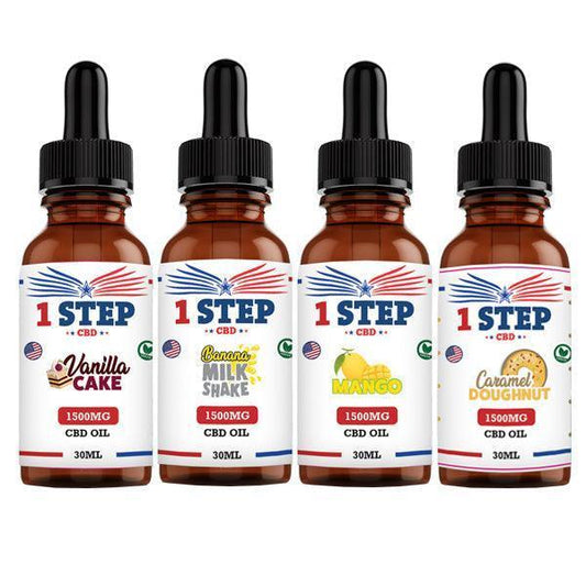 1 Step CBD 1500mg CBD Flavoured Oil 30ml (BUY 1 GET 1 FREE) - remedykartelcbd1stop