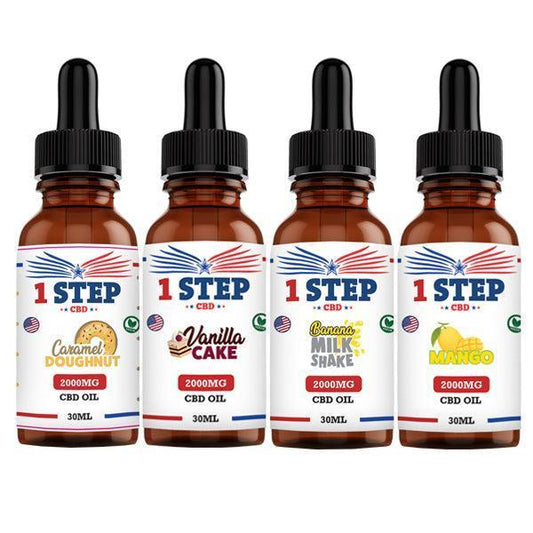 1 Step CBD 2000mg CBD Flavoured Oil 30ml (BUY 1 GET 1 FREE) - remedykartelcbd1stop