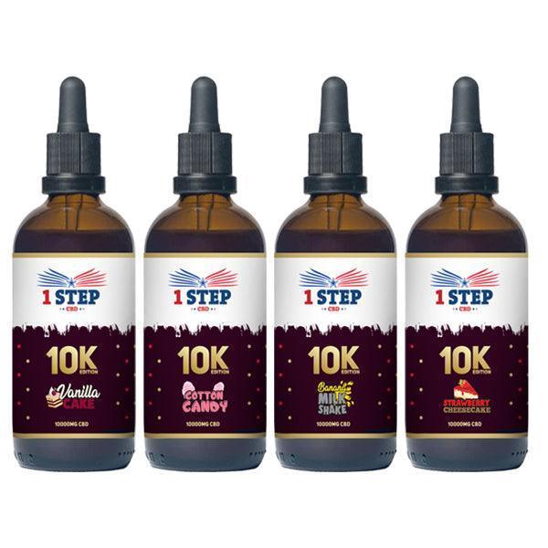 1 Step CBD 10000mg CBD Flavoured Oil 10K Edition 100ml (BUY 1 GET 1 FREE) - remedykartelcbd1stop