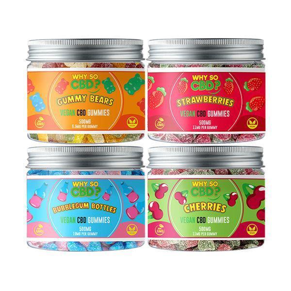 Why So CBD? 500mg CBD Small Vegan Gummies - 11 Flavours - remedykartelcbd1stop