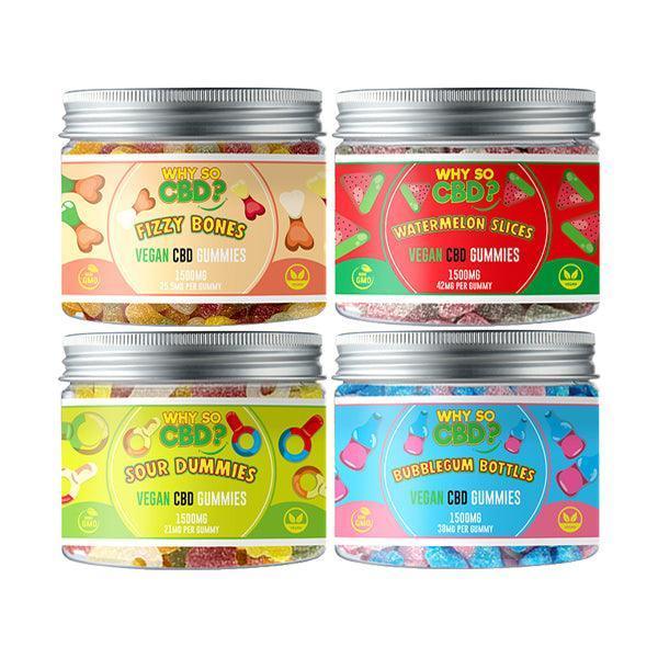 Why So CBD? 1500mg CBD Small Vegan Gummies - 11 Flavours - remedykartelcbd1stop