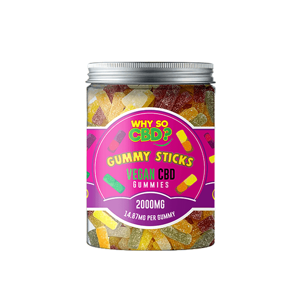 Why So CBD? 2000mg CBD Large Vegan Gummies - 11 Flavours - remedykartelcbd1stop