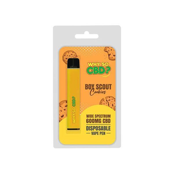 Why So CBD? 600mg Wide Spectrum CBD Disposable Vape Pen - 12 Flavours - remedykartelcbd1stop