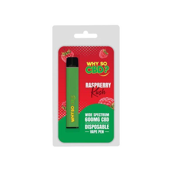 Why So CBD? 600mg Wide Spectrum CBD Disposable Vape Pen - 12 Flavours - remedykartelcbd1stop