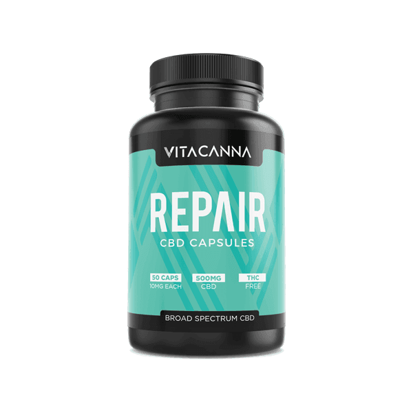 Vita Canna 500mg Broad Spectrum CBD Vegan Capsules - 50 Caps - remedykartelcbd1stop