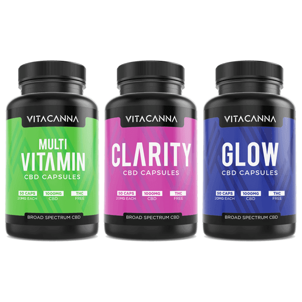 Vita Canna 1000mg Broad Spectrum CBD Vegan Capsules - 50 Caps - remedykartelcbd1stop