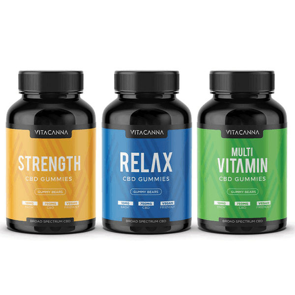 Vita Canna Broad Spectrum 750mg CBD Vegan Gummy Bears - remedykartelcbd1stop