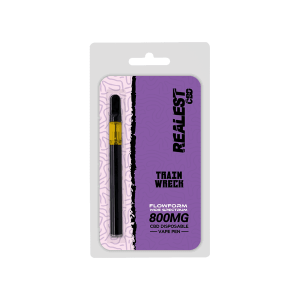 Realest CBD 800mg Flowform Wide Spectrum CBD Disposable Vape Pen 170 Puffs (BUY 1 GET 1 FREE) - remedykartelcbd1stop