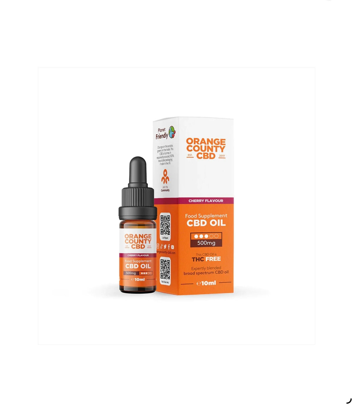 Orange County Cherry Broad Spectrum CBD Oil 500mg (10ml)