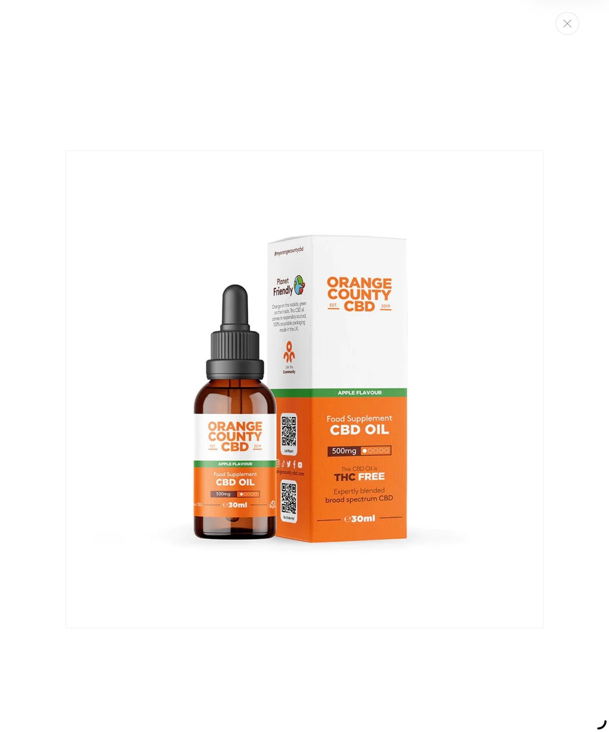 Orange County Apple Broad Spectrum CBD Oil 500mg (30ml)