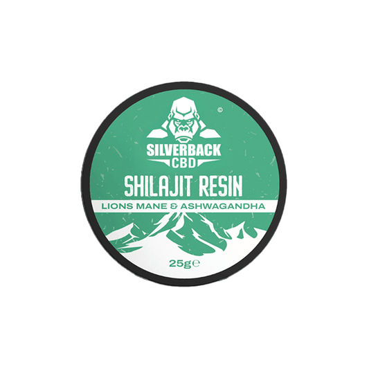 Silverback CBD Ashwagandha & Lions Mane Infused Shilajit Resin 25g