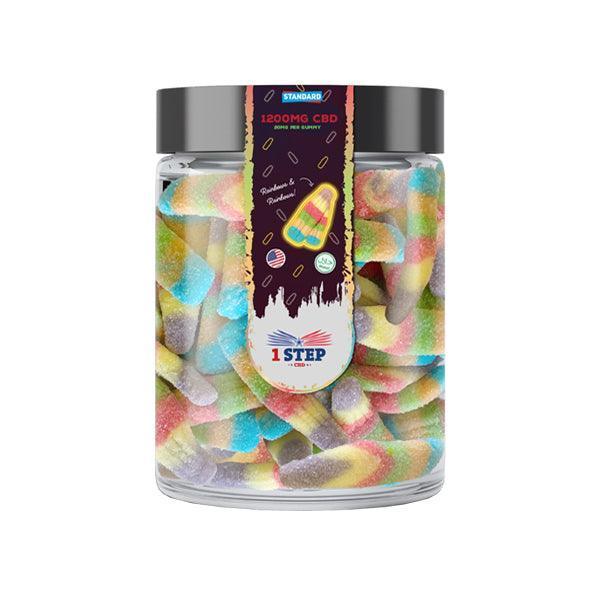 1 Step CBD Standard Neon Gummies 1200mg (400g) (BUY 1 GET 1 FREE) - remedykartelcbd1stop