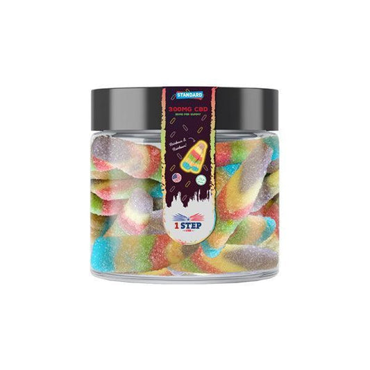 1 Step CBD Standard Neon Gummies 300mg (100g) (BUY 1 GET 1 FREE) - remedykartelcbd1stop