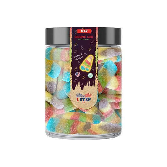 1 Step CBD Max Neon Gummies 1000mg (200g) (BUY 1 GET 1 FREE) - remedykartelcbd1stop