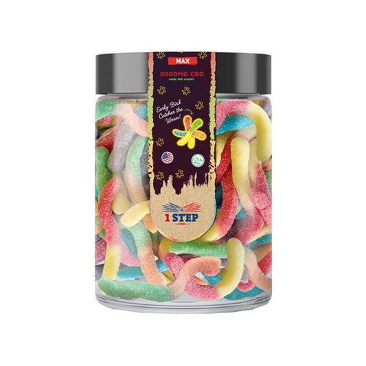 1 Step CBD Max Neon Gummies 2000mg (400g) (BUY 1 GET 1 FREE) - remedykartelcbd1stop