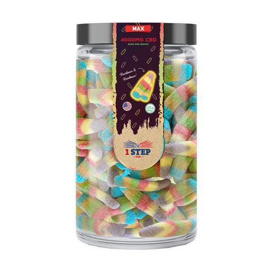 1 Step CBD Max Neon Gummies 4000mg (800g) (BUY 1 GET 1 FREE) - remedykartelcbd1stop