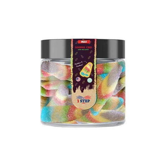 1 Step CBD Max Neon Gummies 500mg (100g) (BUY 1 GET 1 FREE) - remedykartelcbd1stop