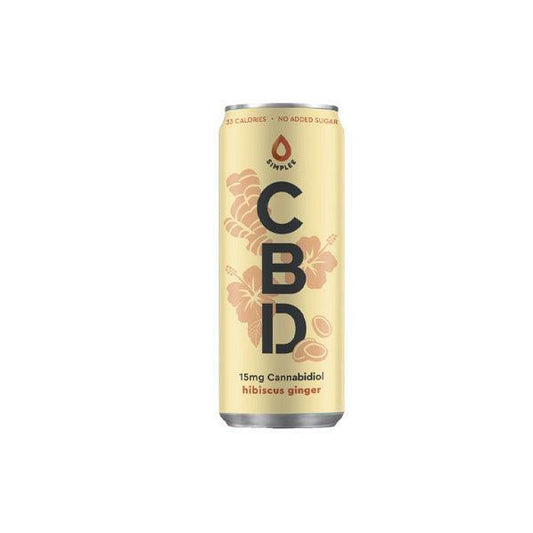 Simplee CBD Hibiscus Ginger Lightly Sparkled Drink - 250ml - remedykartelcbd1stop