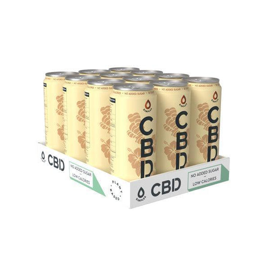 12 x Simplee CBD Hibiscus Ginger Lightly Sparkled Drink - 250ml - remedykartelcbd1stop