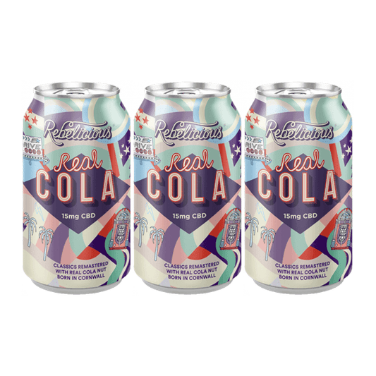 12 x Rebelicious Real Cola Sparkling Soft Drink - 330ml - remedykartelcbd1stop