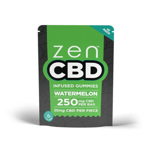 Zen 250mg Infused CBD Gummies - Watermelon - remedykartelcbd1stop