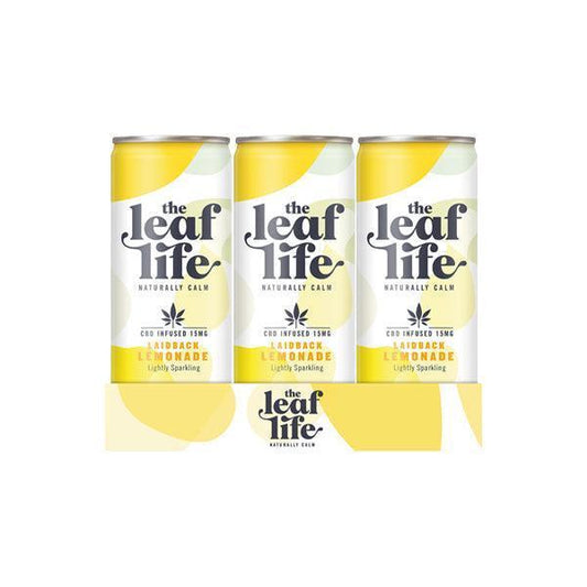 12x Leaf Life 15mg CBD Laidback Lemonade Soft Drink 250ml - remedykartelcbd1stop