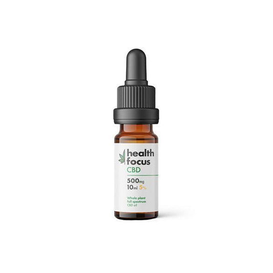 Health Focus CBD 500mg 5% Full Spectrum MCT Oil 10ml - remedykartelcbd1stop
