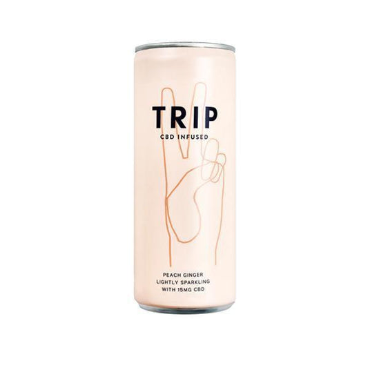 24 x TRIP 15mg CBD Infused Peach & Ginger Drink 250ml - remedykartelcbd1stop