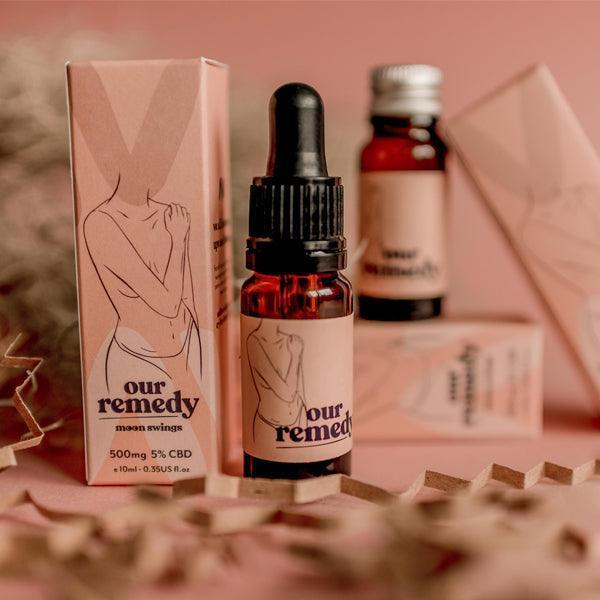 Our Remedy 500mg Natural CBD Oil 10ml - Moon Swings - remedykartelcbd1stop