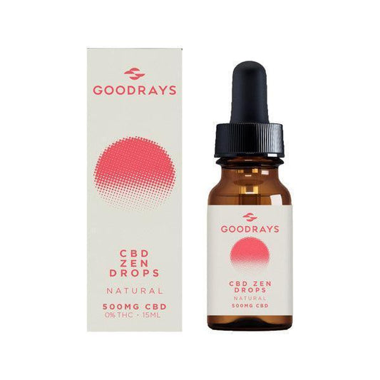 Goodrays 500mg CBD Natural Zen Drops - 15ml - remedykartelcbd1stop